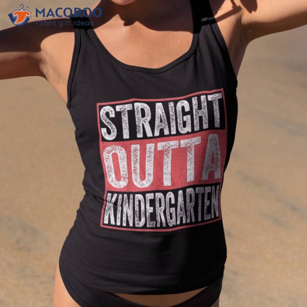 Straight Outta Kindergarten Hello 1st Grade Back To School Shirt