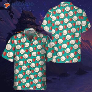 strawberry and coconut pattern hawaiian shirt shirt for print 0