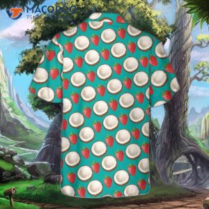 Strawberry And Coconut Pattern Hawaiian Shirt, Shirt For , Print