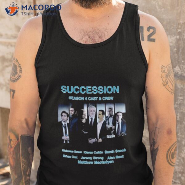 Succession Season 4 Cast & Crew Nicholas Braun Kieran Culkin Sarah Snook Shirt