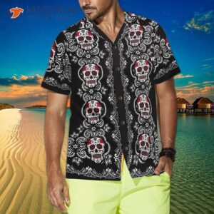 sugar skull hawaiian shirt 2