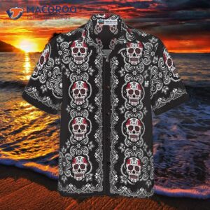 sugar skull hawaiian shirt 3