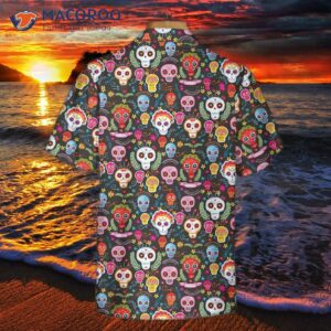 Sugar Skull Pattern Dia De Los Muertos Hawaiian Shirt, Mexican Best Day Of The Dead Gift