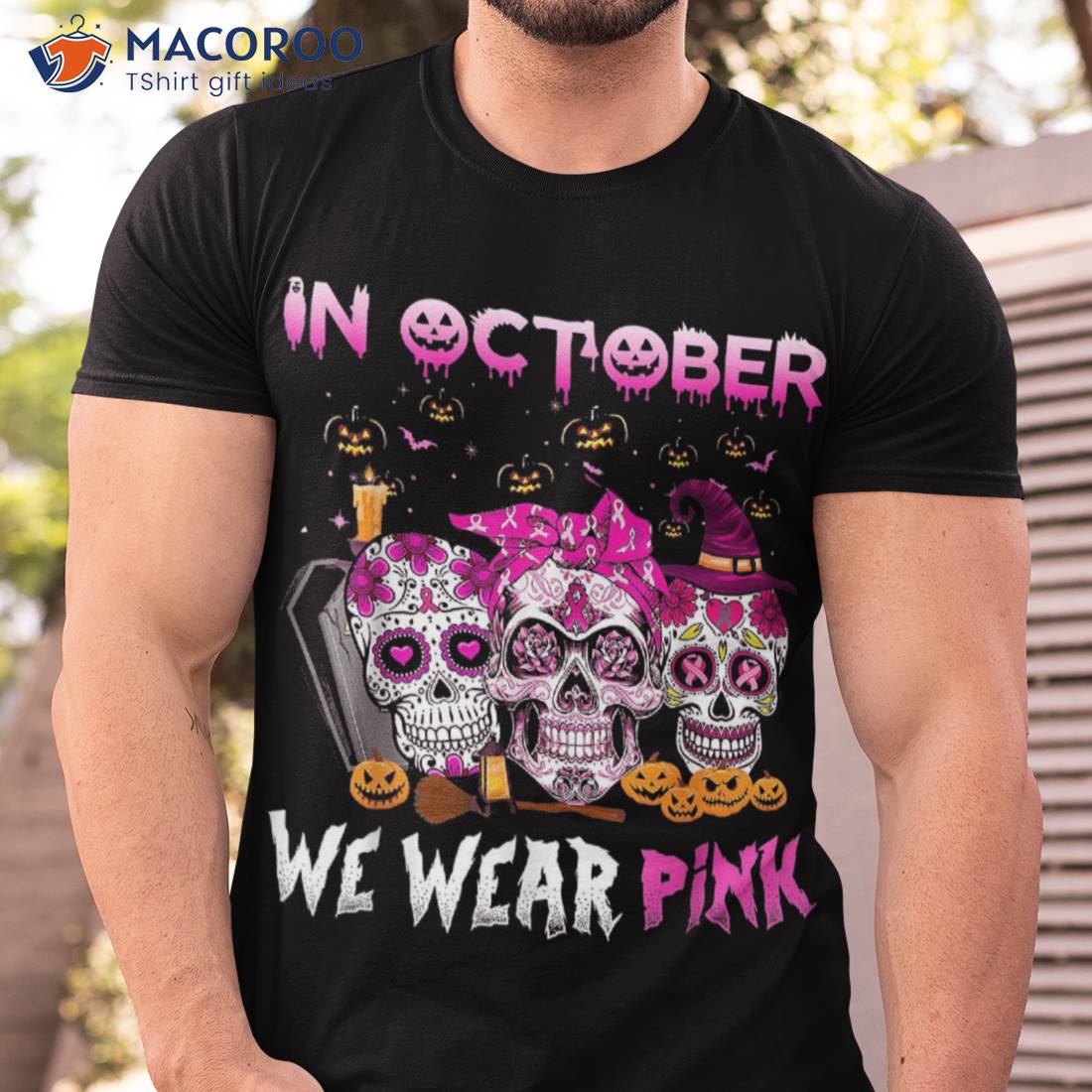 Sugar Skull Breast Cancer Awareness Men's Full Dye Jersey 5XL