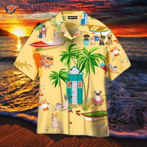 summer beach dog lover hawaiian shirts 0