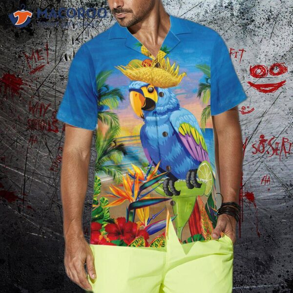 Summer Beach Parrot Hawaiian Shirt