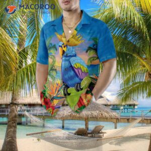 summer beach parrot hawaiian shirt 4