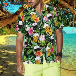 summer colorful hockey and beer hawaiian shirt 2