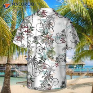 summer cycling pattern hawaiian shirt tropical bicycle best gift for bikers 1