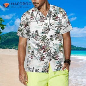 summer cycling pattern hawaiian shirt tropical bicycle best gift for bikers 3