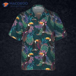 summer exotic pattern with toucan bird hawaiian shirt tropical shirt for and 2