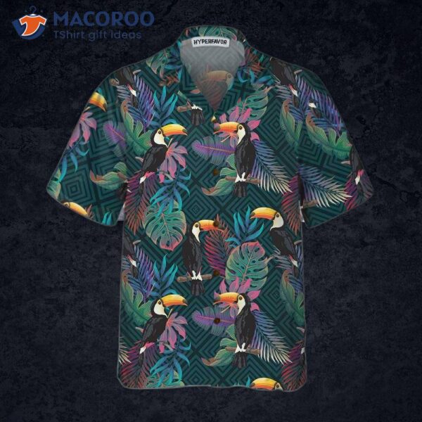 Summer Exotic Pattern With Toucan Bird Hawaiian Shirt, Tropical Shirt For And