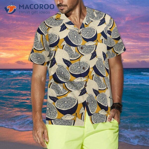 Summer Lemon Vintage-style Hawaiian Shirt