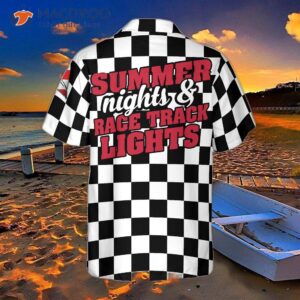 Summer Nights And Race Track Lights, Hawaiian Shirt.