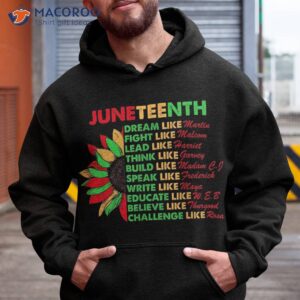 Sunflower Juneteenth Dream Like Leaders Black Kids Shirt