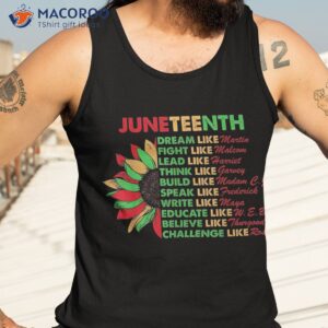 sunflower juneteenth dream like leaders black kids shirt tank top 3