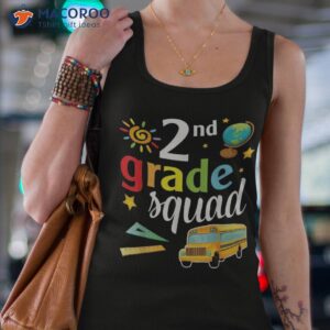 sunlight bus happy student back to school 2nd grade squad shirt tank top 4