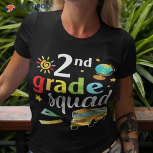 Sunlight Bus Happy Student Back To School 2nd Grade Squad Shirt