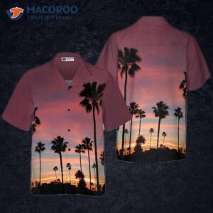 sunset at venice beach s hawaiian shirt 0