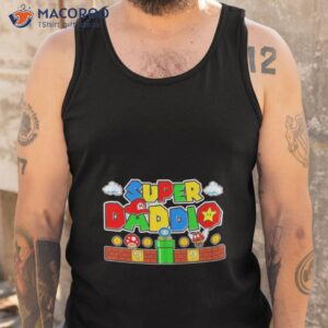 super daddio dad video gamer shirt tank top