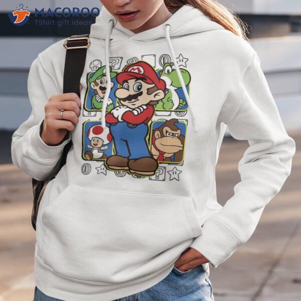 Super Mario Luigi Yoshi Toadstool Donkey Kong Box-up Shirt