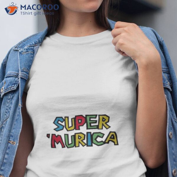 Super Murica Mario Game Shirt