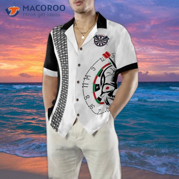 Super-stylish Skull Dart Player Hawaiian Shirt