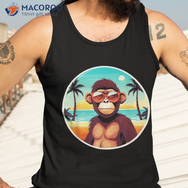 Surf, Sand, And Monkey: Trendy Beach Tee For Summer Shirt