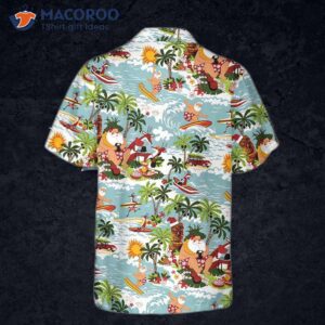 surfing santa christmas hawaiian shirt funny claus best gift for 1