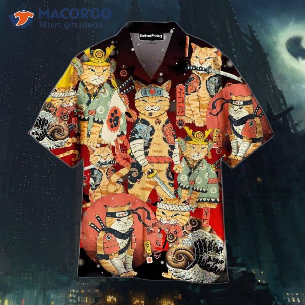 Sushi Samurai Master Cats Hawaiian Shirts