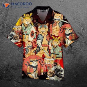 Sushi Samurai Master Cats Hawaiian Shirts