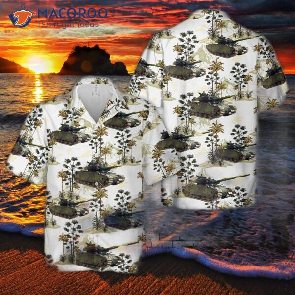 Swedish Army Strv 104 Centurion Main Battle Tank Hawaiian Shirt