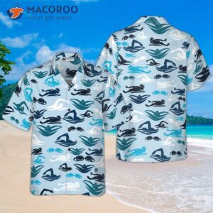 swim pattern hawaiian shirt 0