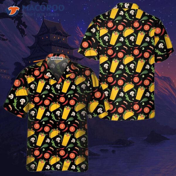 Taco And Burrito Pattern Hawaiian Shirt