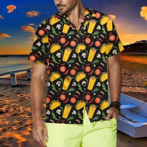 taco and burrito pattern hawaiian shirt funny shirt for amp gift lovers 3