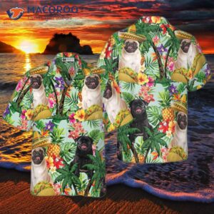 Taco Pugs Are Ready For Summer In Hawaiian Shirts.