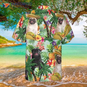taco pugs are ready for summer in hawaiian shirts 1