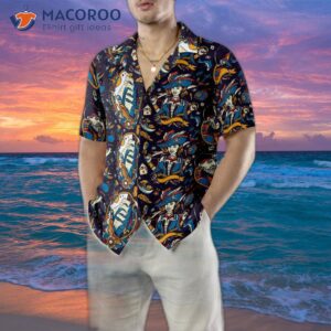 tattoo style pirate sea adventure hawaiian shirt 4