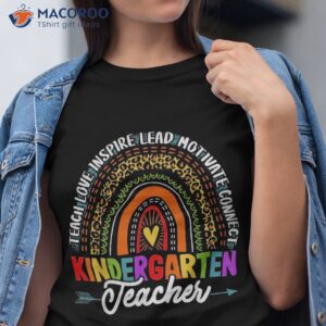 teach love inspire kindergarten teacher back to school shirt tshirt