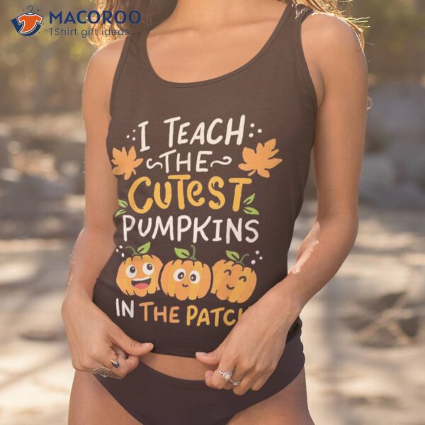 Teacher Halloween Pre-k Kindergarten Cutest Pumpkins Shirt
