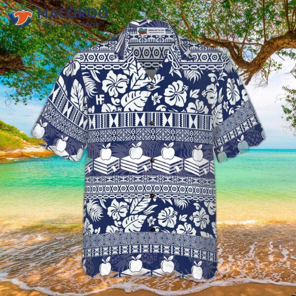 Teacher Hibiscus Leaves Pattern Hawaiian Shirt, Stylish Best Gift For Teachers