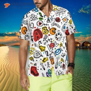 teacher s seamless pattern hawaiian shirt 3