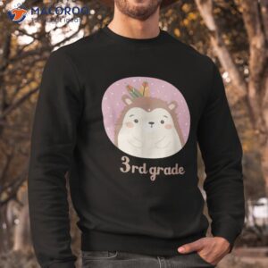 team 3rd grade cute hedgehog back to school boy girl kid shirt sweatshirt