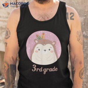 team 3rd grade cute hedgehog back to school boy girl kid shirt tank top