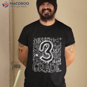Team Kids Teacher Back To School 3rd Third Grade Typography Shirt