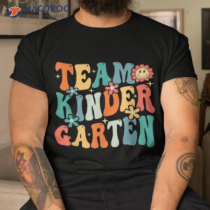 team kindergarten teacher student groovy back to school gift shirt tshirt