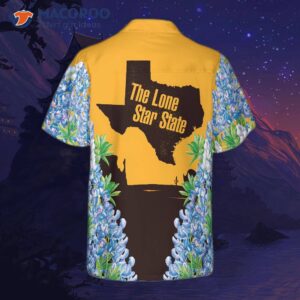 texas bluebonnet rodeo hawaiian shirt casual short sleeved proud flag shirt for 1