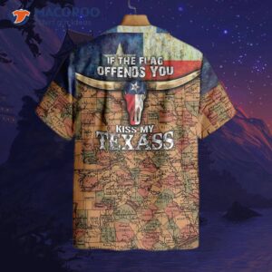 texas flag and map pattern hawaiian shirt if the offends you kiss my longhorns shirt for 1