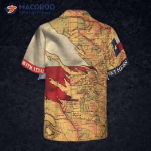 Texas Flag And Map Vintage Hawaiian Shirt, Don’t Mess With Proud State Of Shirt For