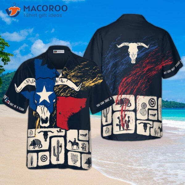 Texas Flag Hawaiian Shirt For , Pride Home Longhorn Skull, Proud Texans